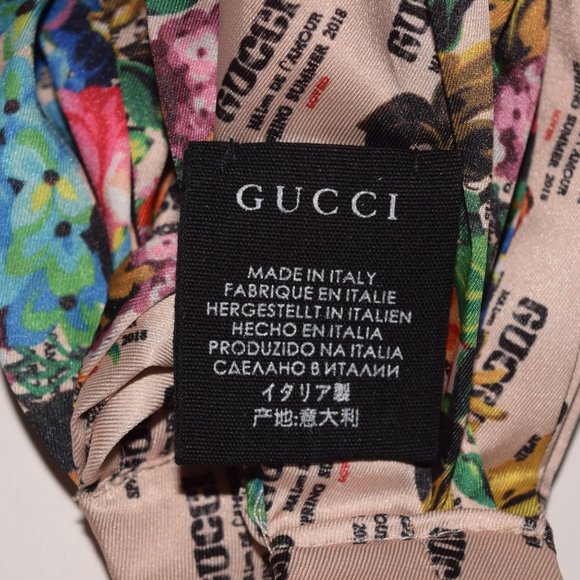 Gucci Silk Floral/Logo Print Headband - Picture 3 of 5